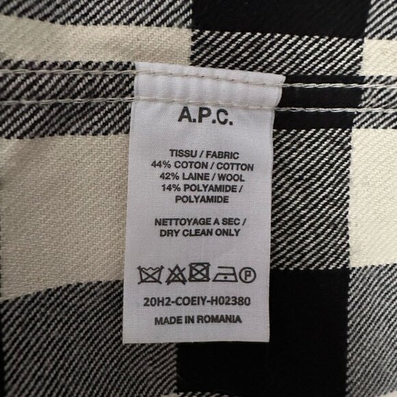A.P.C Wool Checked Overshirt - Picture 4 of 8